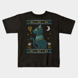 Bastet Ugly Sweater Kids T-Shirt